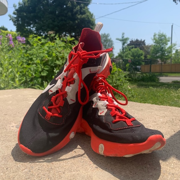 NIKE REACT ELEMENT 55 BLACK WHITE ORBIT | US 10 | - Picture 6 of 8